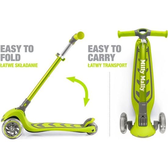 Dětská koloběžka Milly Mally Scooter Boogie zelená