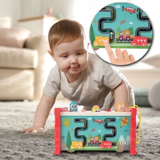 Magická edukační kostka pro děti 8v1 modrá