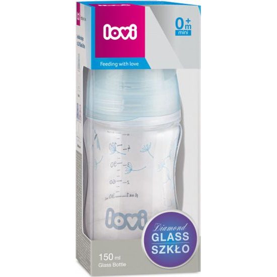 Lovi LOVI Skleněná lahvička 150 ml Diamond Glass - BOTANIC - vážka