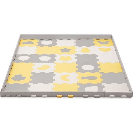 Kinderkraft Pěnové podložka puzzle Luno 30ks Shapes Yellow