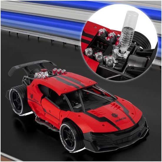 Auto na dálkové ovládání s kouřovým efektem Speed Phantom 1:14 červené