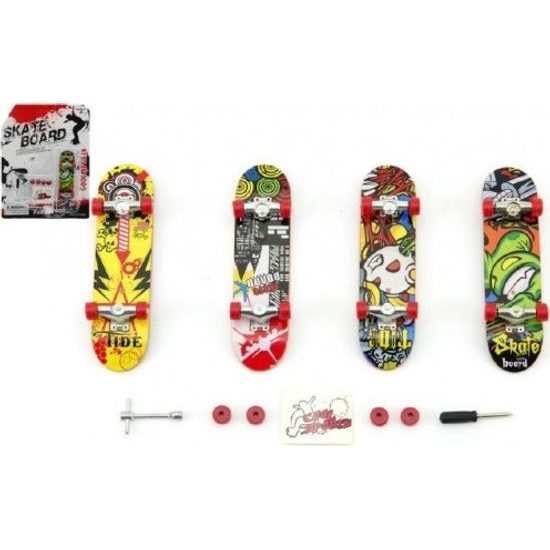 Skateboard prstový šroubovací s doplňky - mix druhů