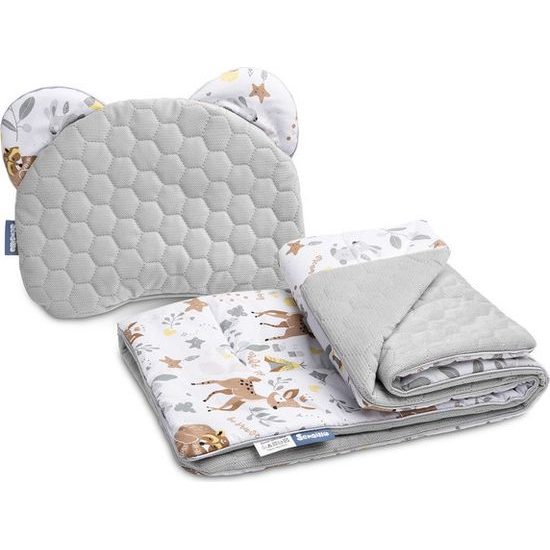 Sada do kočárku šedo - bílá