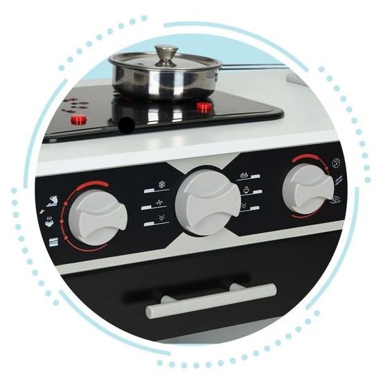 Ecotoys dětská dřevěná kuchyňka se zvuky a LED efekty Wooden Kitchen