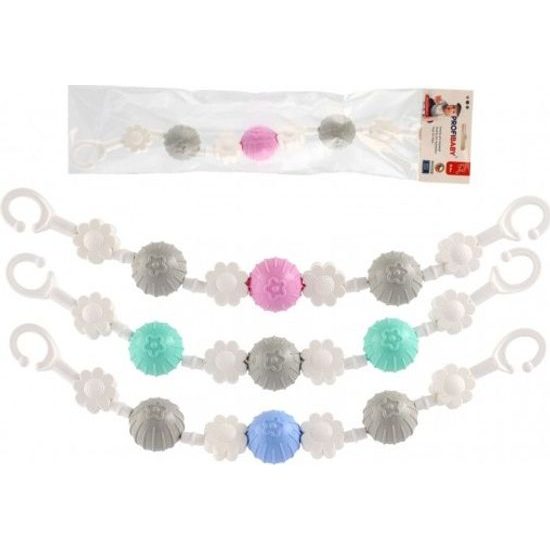 Řetěz koule/kytičky - mix barev