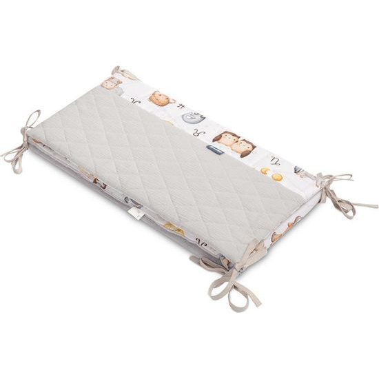 Ochranný mantinel do postýlky Zvěrokruh, šedá