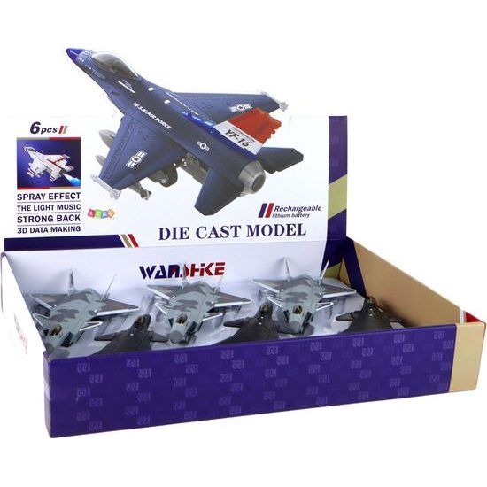 Model stíhačky černý nebo šedý