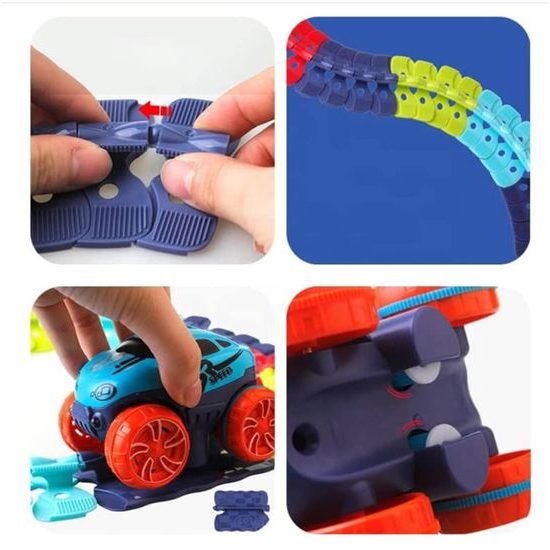 Elastická dráha s autíčkem na baterie 192 dílků Changeable Tracks