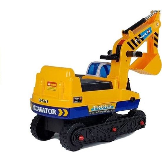 Dětské odrážedlo pásový bagr s drapákem