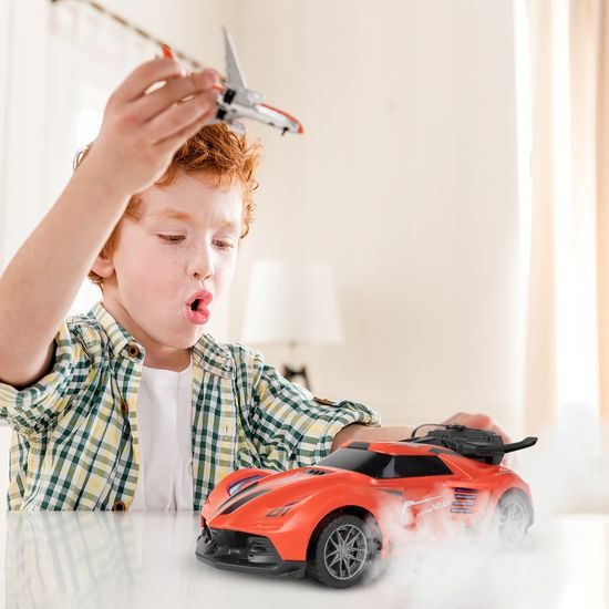 Autíčko na dálkové ovládání s kouřovým efektem Speed X 1:20 červené