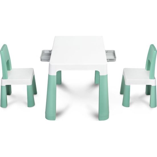 Dětský stůl Monti + 2 židle zelený