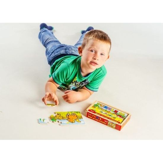 Dřevěné Puzzle - Moje první zvířátka 4x12 dílků
