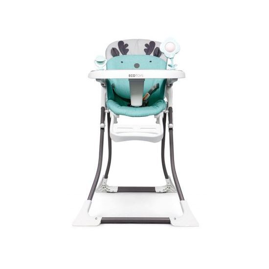 Ecotoys jídelní židlička 2v1 Sobík tyrkysová