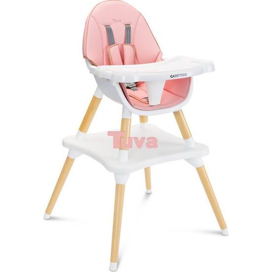 Dětská jídelní židlička Caretero Tuva - růžová