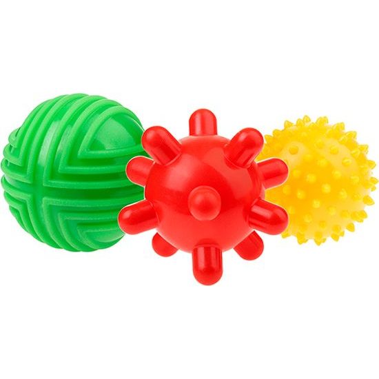 Tullo TULLO Edukační barevné míčky 3ks v balení, žlutý/červený/modrý