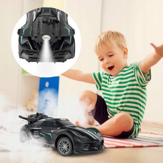 Autíčko na dálkové ovládání s kouřovým efektem Speed X 1:20 černé