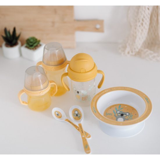 CANPOL babies Hrneček se silikonovým pítkem FirstCup 250ml žlutý