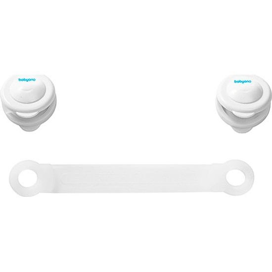 BabyOno pojistky na šuplíky a ledničky 2 ks bílá