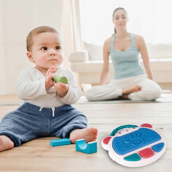 Interaktivní bubínek se zvuky a světly Myška modrá