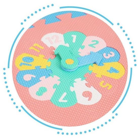 IPlay pěnová puzzle hrací deka s hodinami
