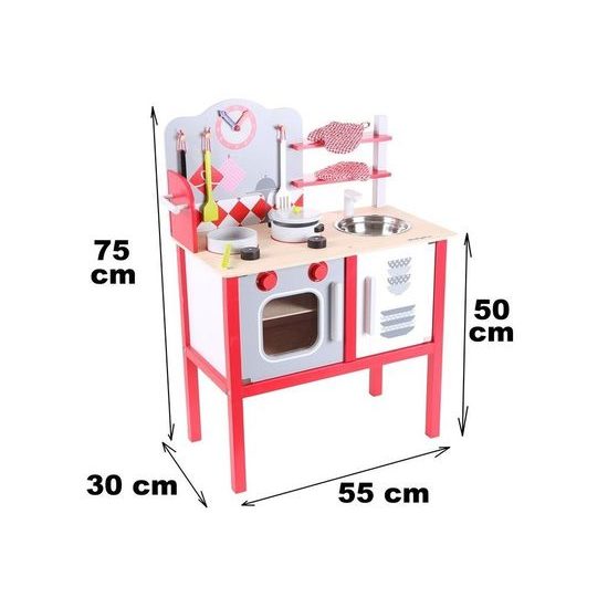 Ecotoys dětská dřevěná kuchyňka s troubou