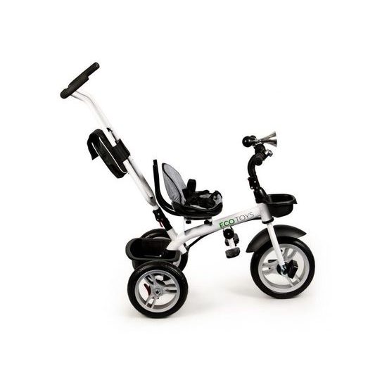 Ecotoys dětská tříkolka s otočným sedadlem 2v1 šedá