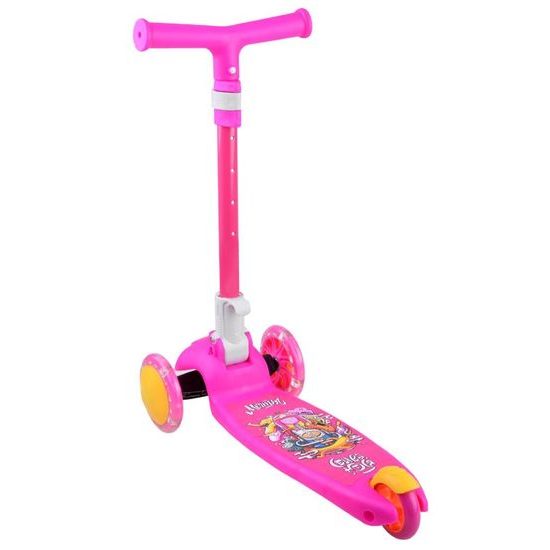 Dětská koloběžka Crazy Scooter se svítícími koly - růžová