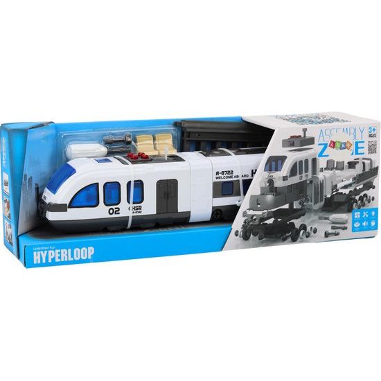 Osobní vlak k sestavení se zvuky a světly DIY