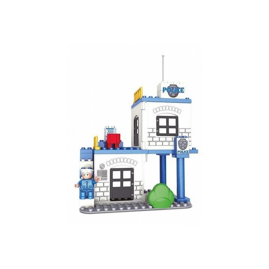 Blocki Mubi stavebnice Policejní stanice se světlem a zvukem 38 dílů