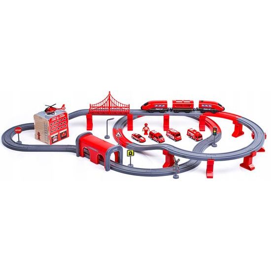 Doris hasičská vláčkodráha na baterie 92 dílků Fire Train
