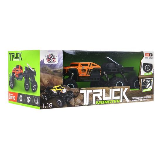Auto na dálkové ovládání šestikolové Monster Truck oranžové 1:18