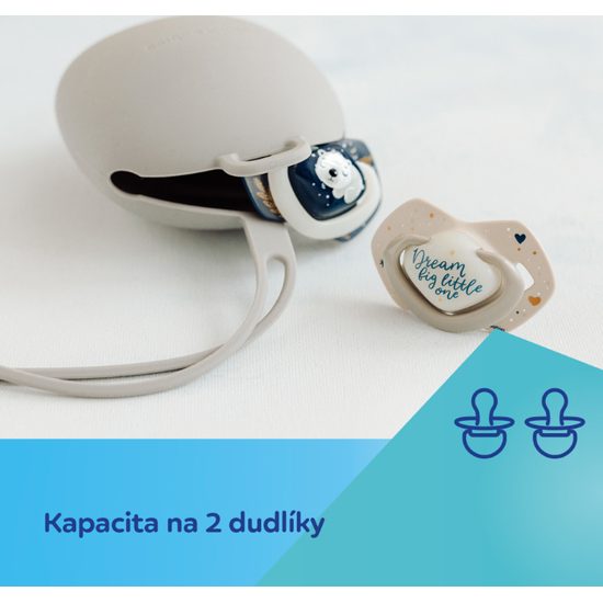 CANPOL babies Silikonové pouzdro na dudlík šedé
