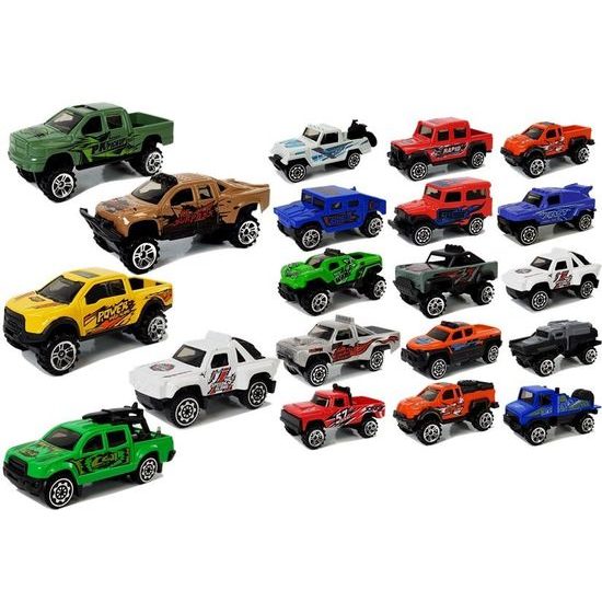 Majlo Toys sestava 20 kovových autíček Metal Cars
