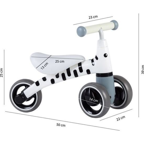 Ecotoys dětské odrážedlo Zebra bílé