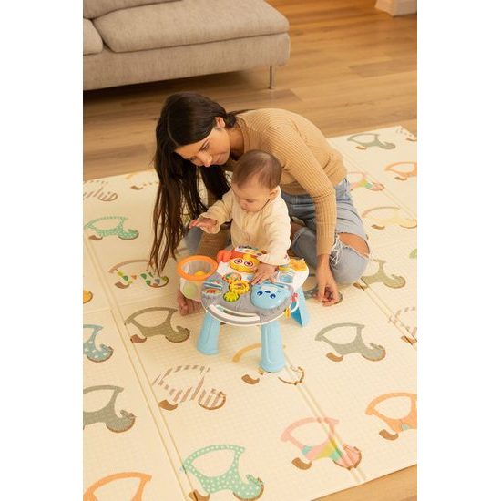 Odstrkovadlo a edukační stůl 2v1 Spark zelená