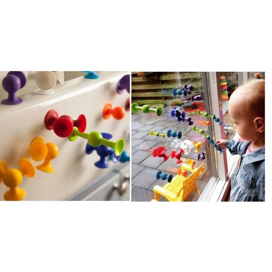 Dětské konstrukční přísavky se zvířátky 96 kusů