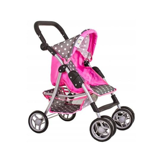 Doris sportovní kočárek pro panenku 9352 šedo-růžový