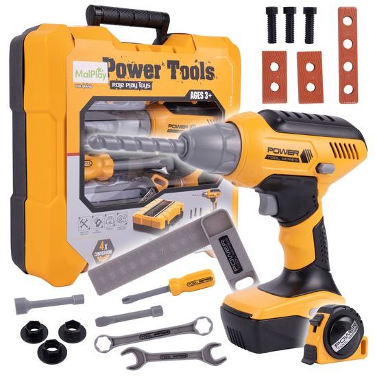 Dětské nářadí s vrtačkou na baterie v kufříku Power Tools