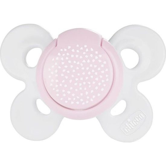 CHICCO Dudlík celosilikonový Physio Comfort 0-6m 1ks dívka