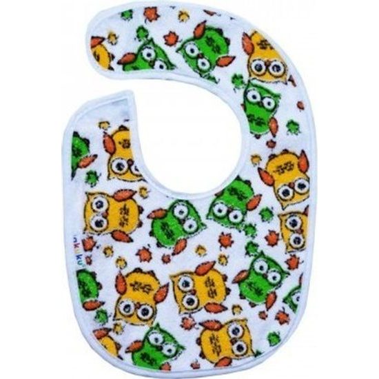 AKUKU Bryndáček froté Baby bib malý - dívčí vzor