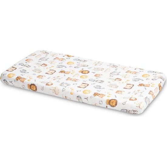 Prostěradlo do postýlky 120x60 cm Zvěrokruh, šedá