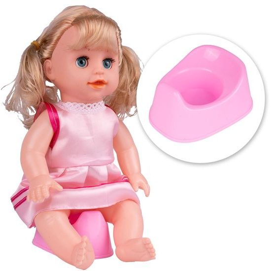 Postýlka pro panenku Play House 37 cm s panenkou a příslušenstvím