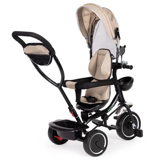 Ecotoys dětská tříkolka s otočným sedadlem Trike 2v1 béžová