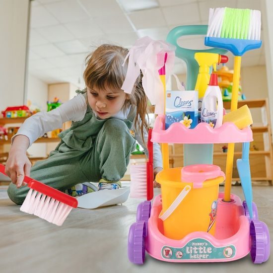 Dětský úklidový vozík s příslušenstvím Little Helper