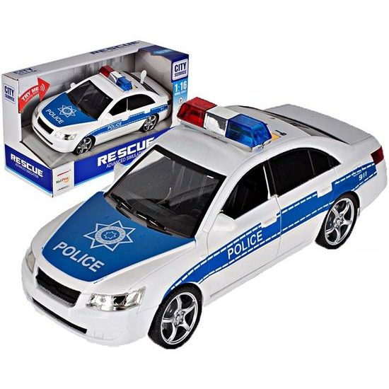 Policejní auto se světly a zvuky City Rescue 1:16
