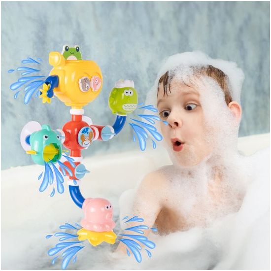 Haunger hračka do vany se zvířátky a kolovrátkem pro děti Water Tubs