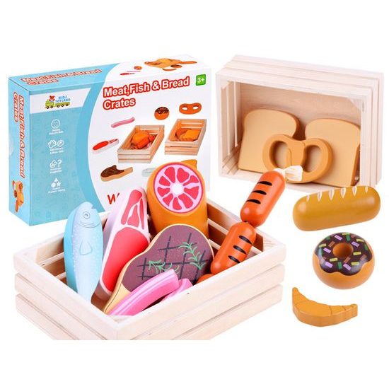 Dřevěné potraviny v bedýnce Wooden Box