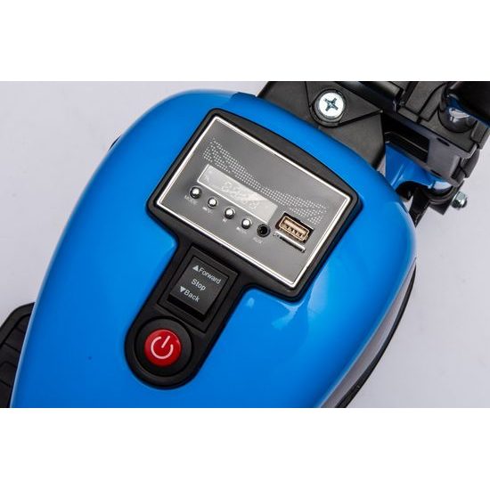 Dětská elektrická motorka Faster - modrá