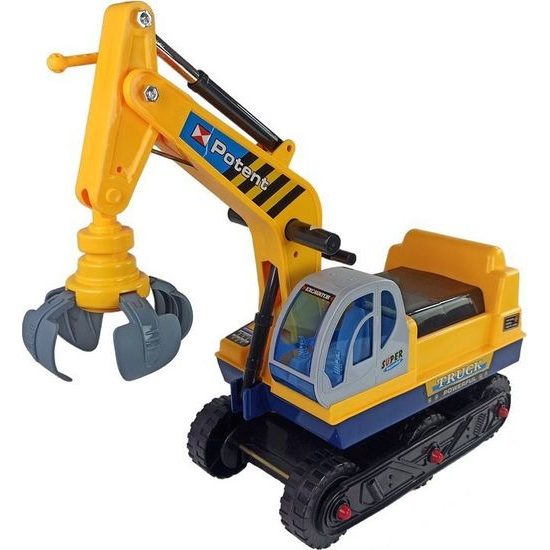Dětské odrážedlo pásový bagr s drapákem