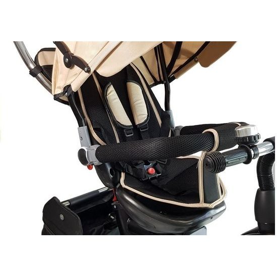 Majlo Toys tříkolka 2v1 s nafukovacími koly PRO600 béžová